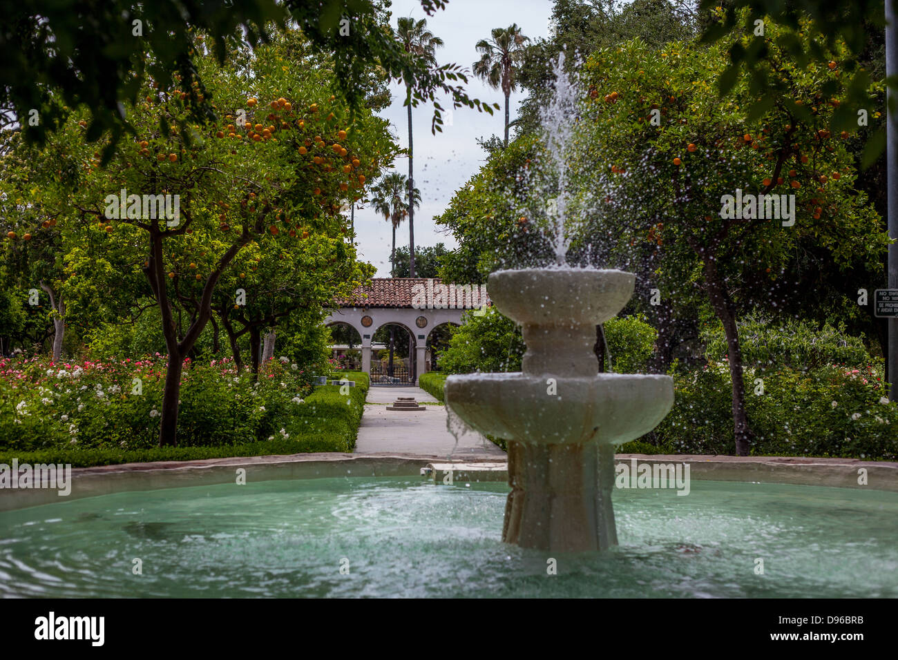 A Fountain In The Gardens At Mission San Fernando Rey De Espana In