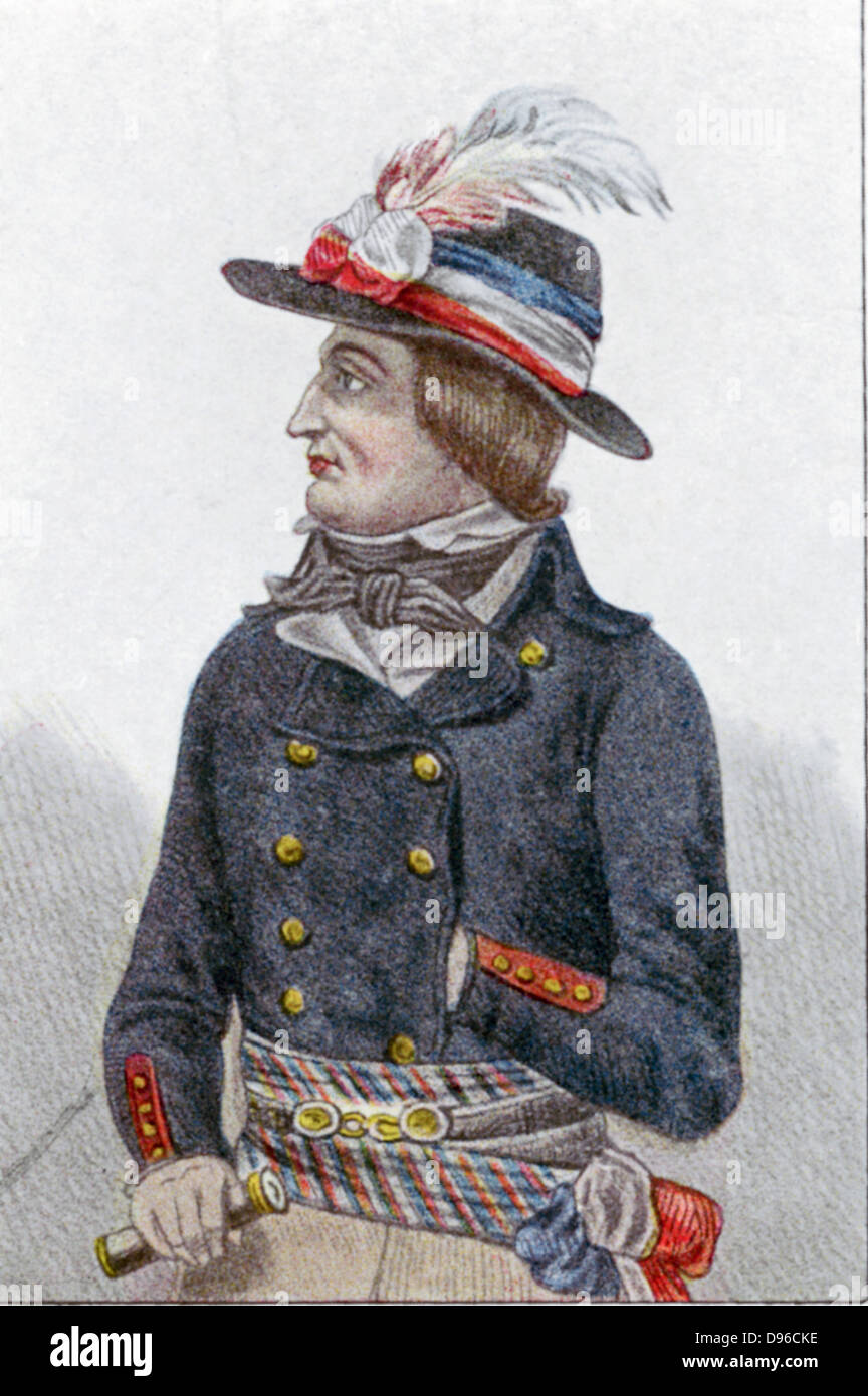 Lazare Nicolas Marguerite Carnot (1753-1823) French revolutionary; member of National Convention; organiser of victory in the French Revolutionary Wars. Stock Photo