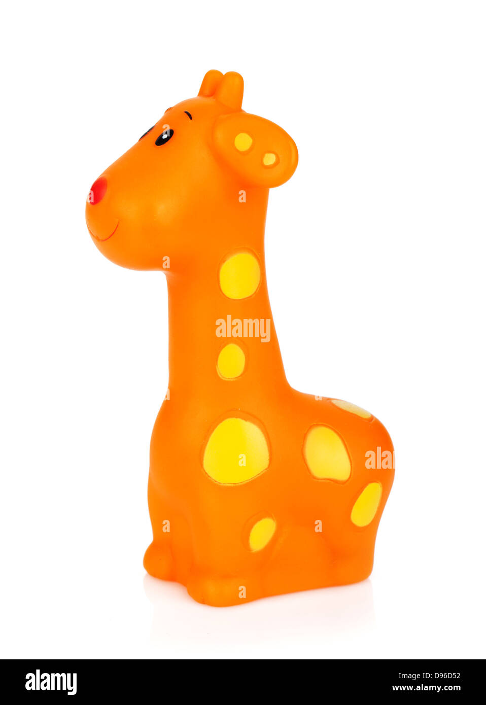 Rubber giraffe toy. Isolated on white background Stock Photo Alamy