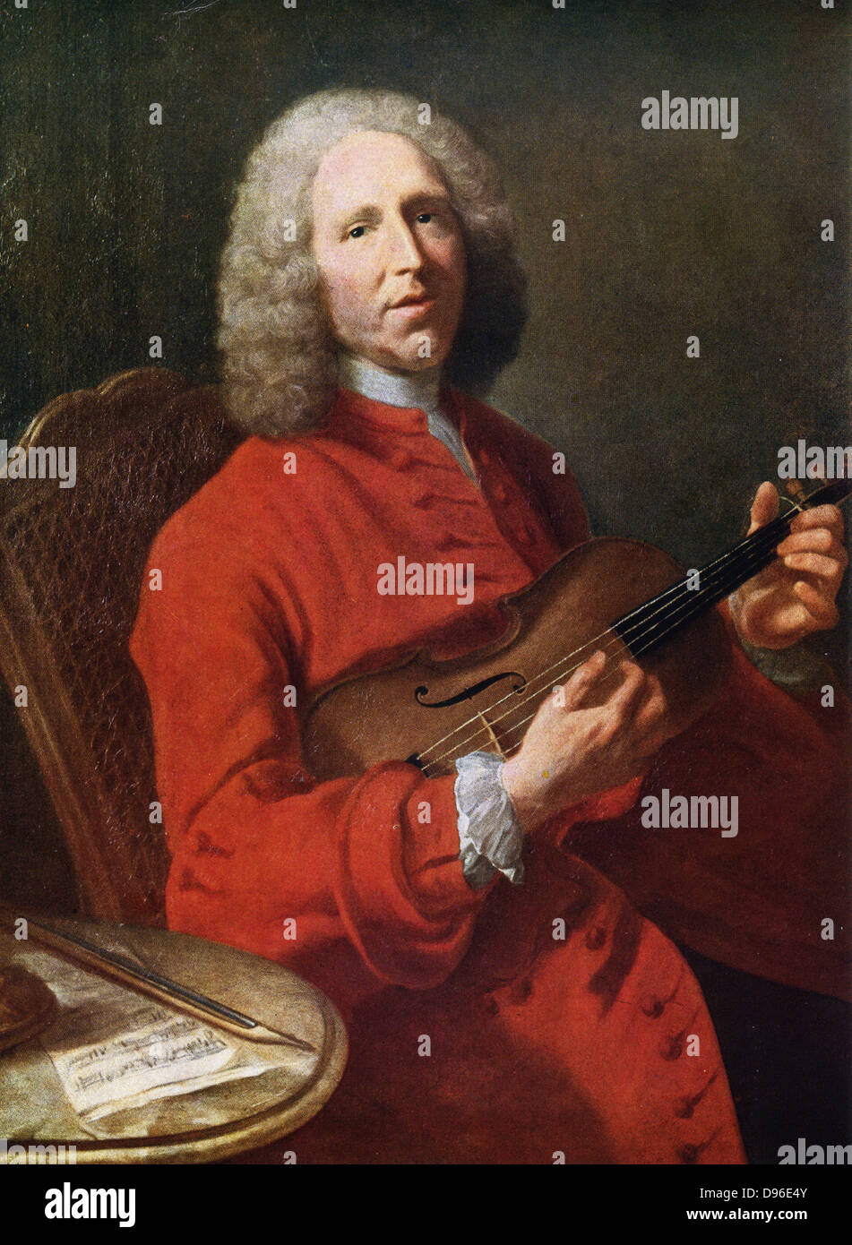 Jean-Philippe Rameau (1683-1764)  French composer and musical theorist. Stock Photo