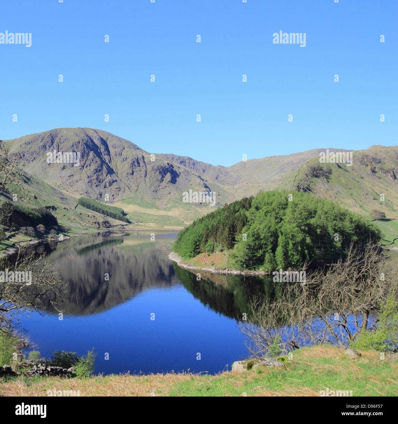 Haweswater Reservoir showing The Rigg and High Street Beyond, Lake