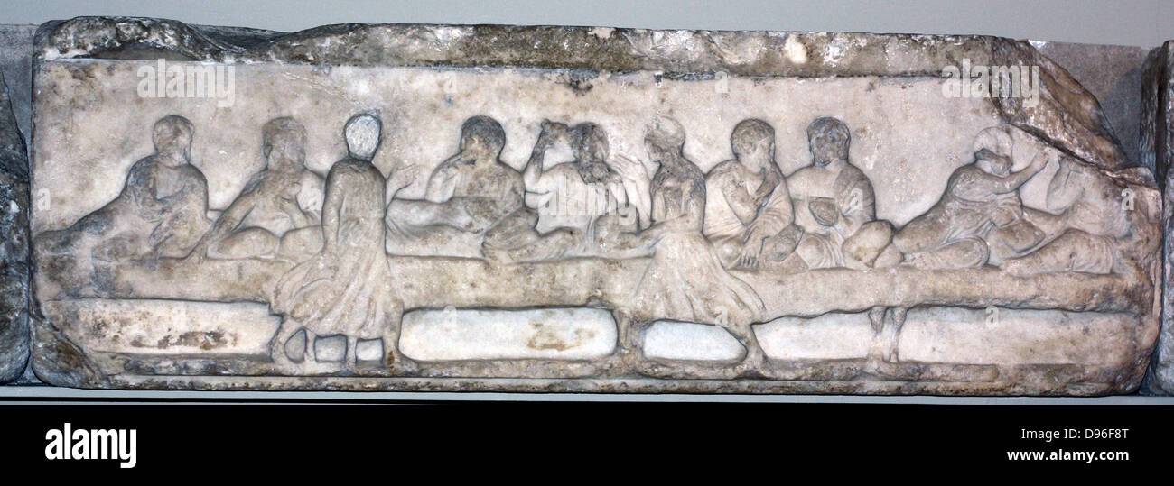 Portion of the Cella Frieze. Greek. Stock Photo