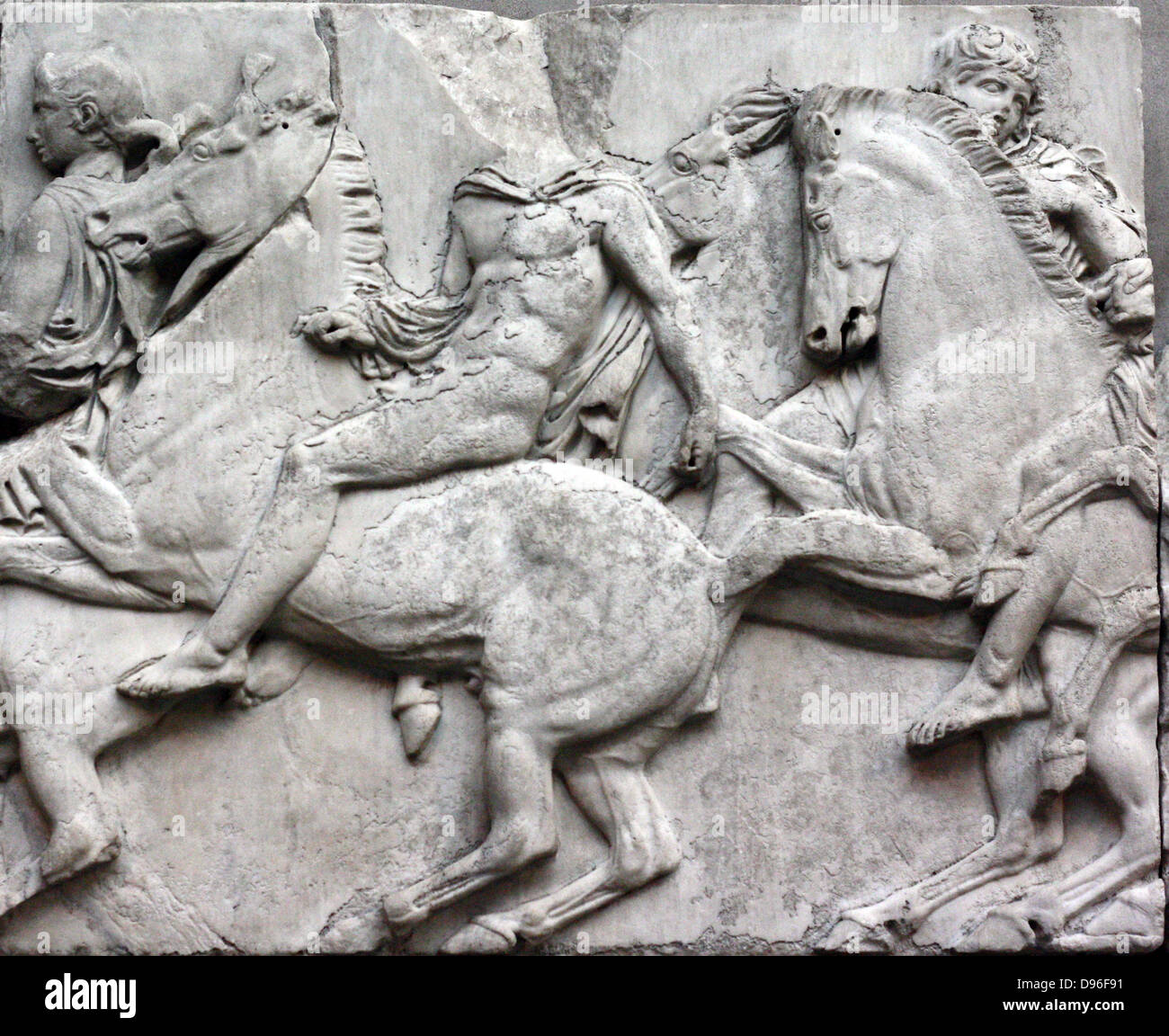 Detail from the Parthenon Frieze. Greek marble sculpture, made between