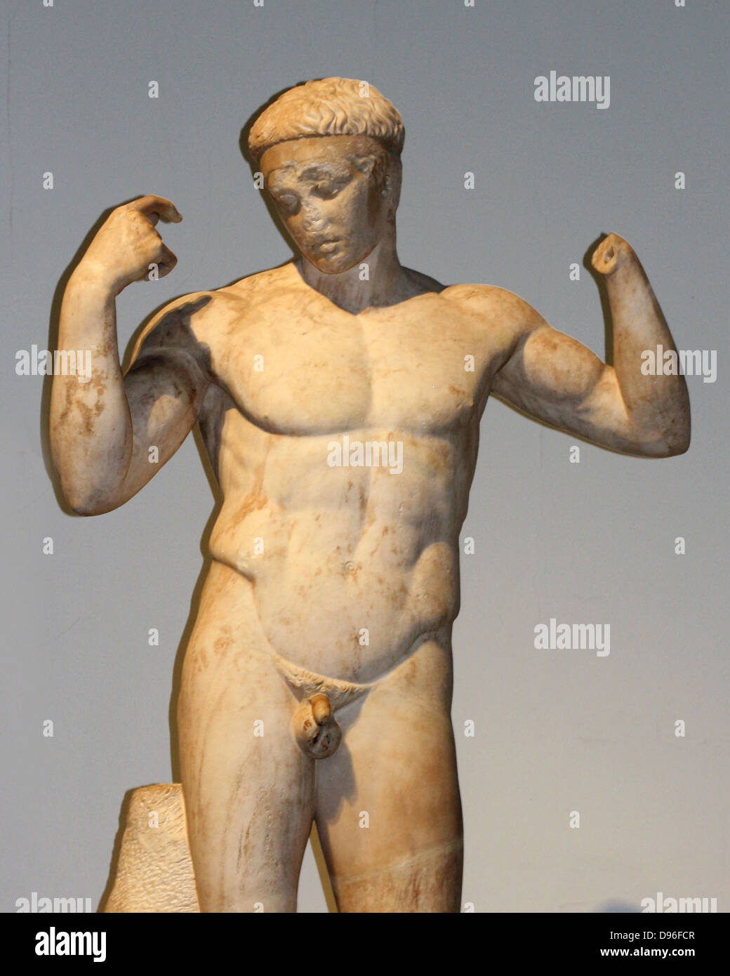 'Kew Gardens Hermes'. Statue of Hermes, the patron god of the gymnasium. Roman, 1st century AD copy of a Greek original from 330-300 BC. Stock Photo