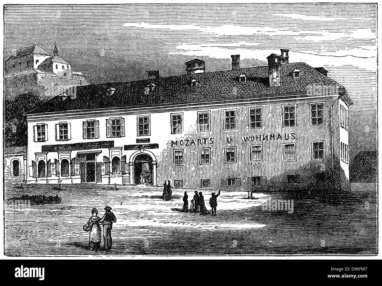 The House in which Mozart lived in Salzburg, late 18th century (c1890