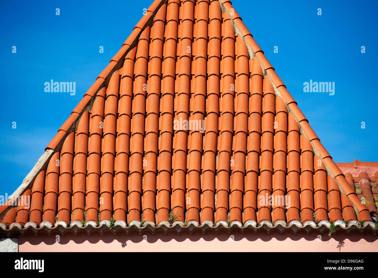 Roof of old house Stock Photo