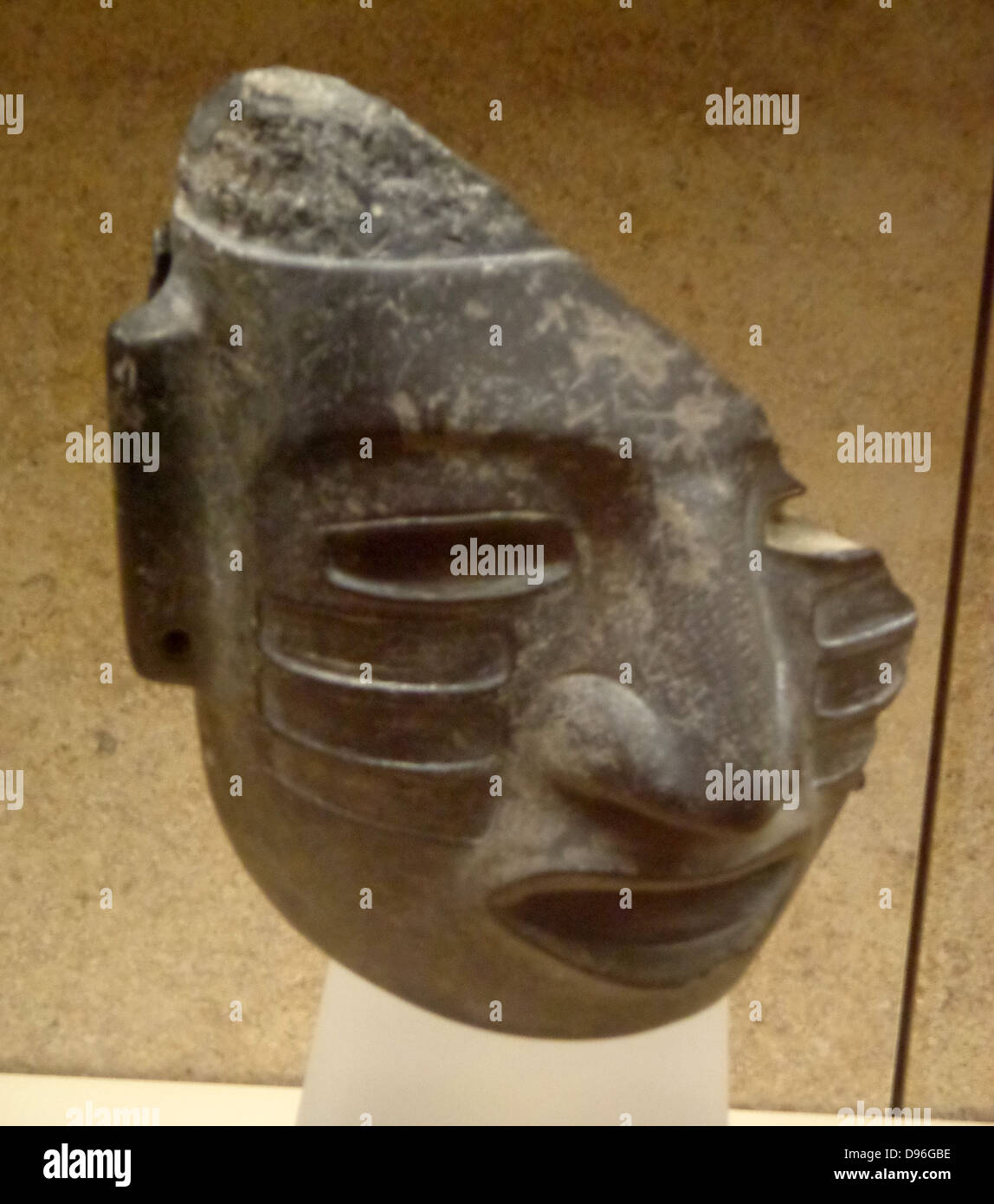 Olmec mask, pottery. Teotihuacan. 150 BC-750 AD, Meso-American Stock Photo