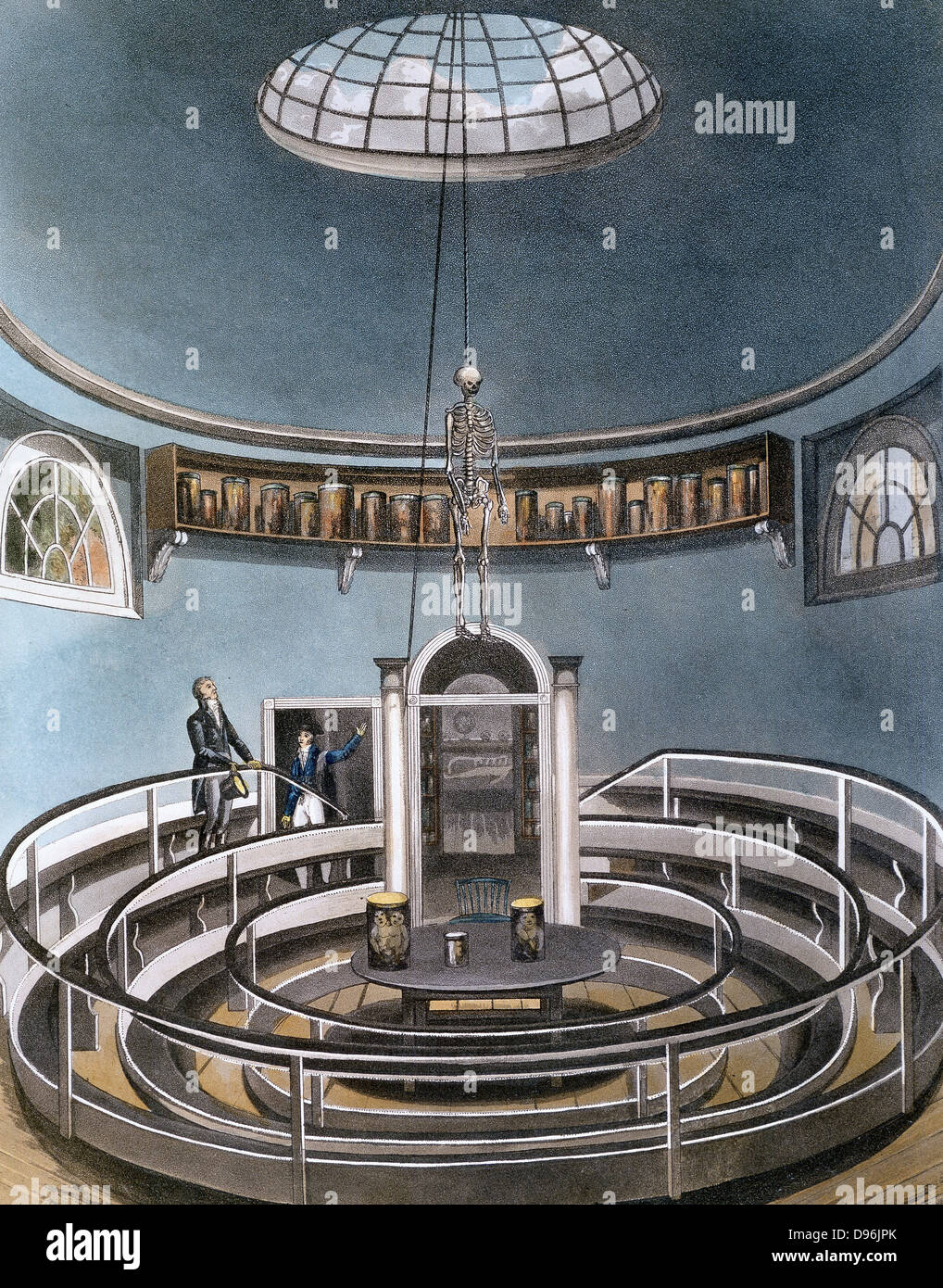 Theatre of Anatomy'  From Ackermann 'The History of the University of Cambridge', London. 1815. Aquatint Stock Photo