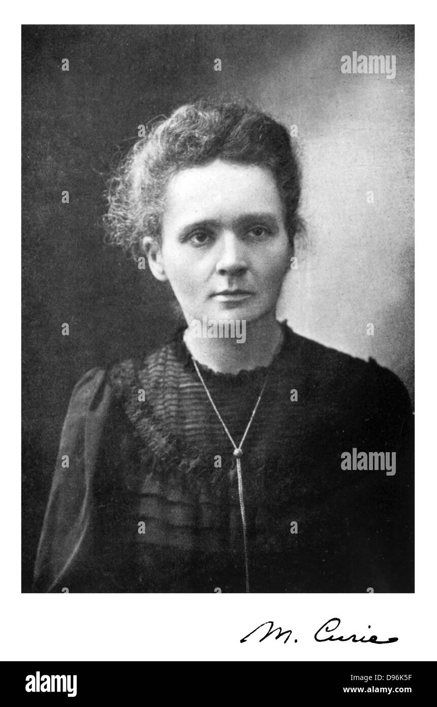 Marie Curie (1867-1934) Polish-born French physicist. Picture published 1917 Stock Photo