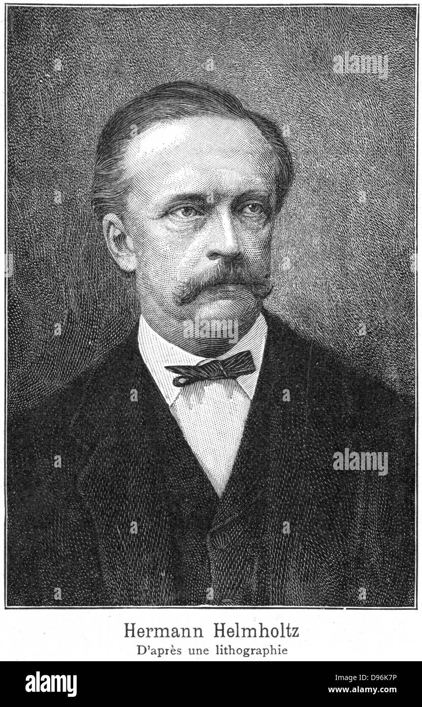 Hermann Ludwig Ferdinand von Helmholtz (1821-1894). German physicist and physiologist. Opthalmascope Stock Photo