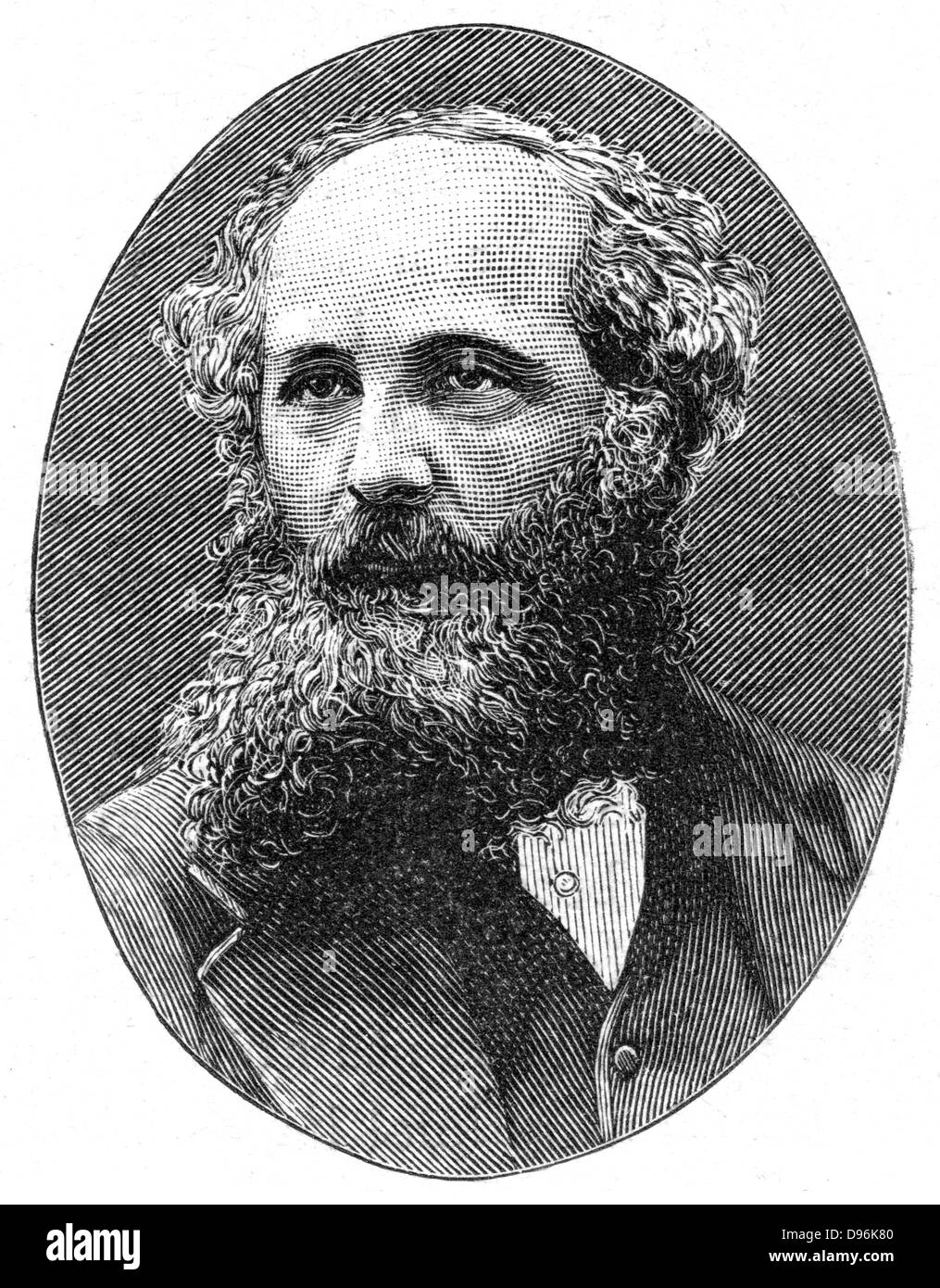 James Clerk Maxwell (1831-1879) Scottish theoretical physicist. Engraving, c1896 Stock Photo