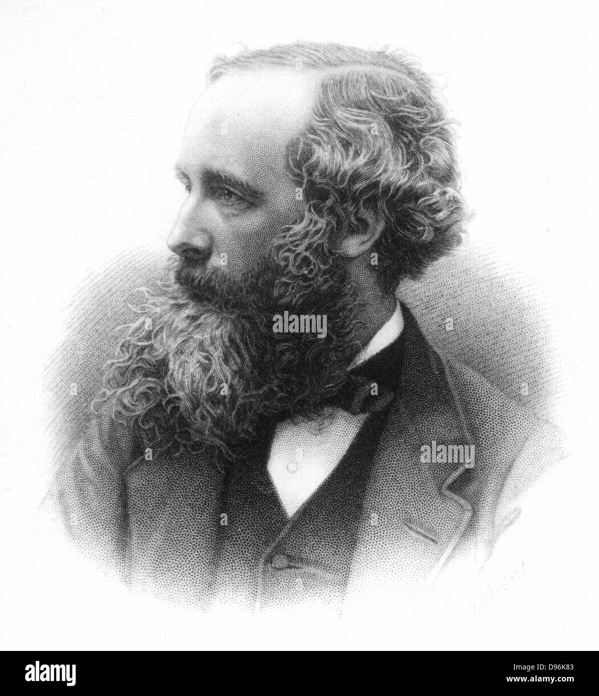 James Clerk Maxwell (1831-1879) Scottish theoretical physicist.  From Campbell & Garnett 'The Life of James Clerk Maxwel', London, 1882 Stock Photo
