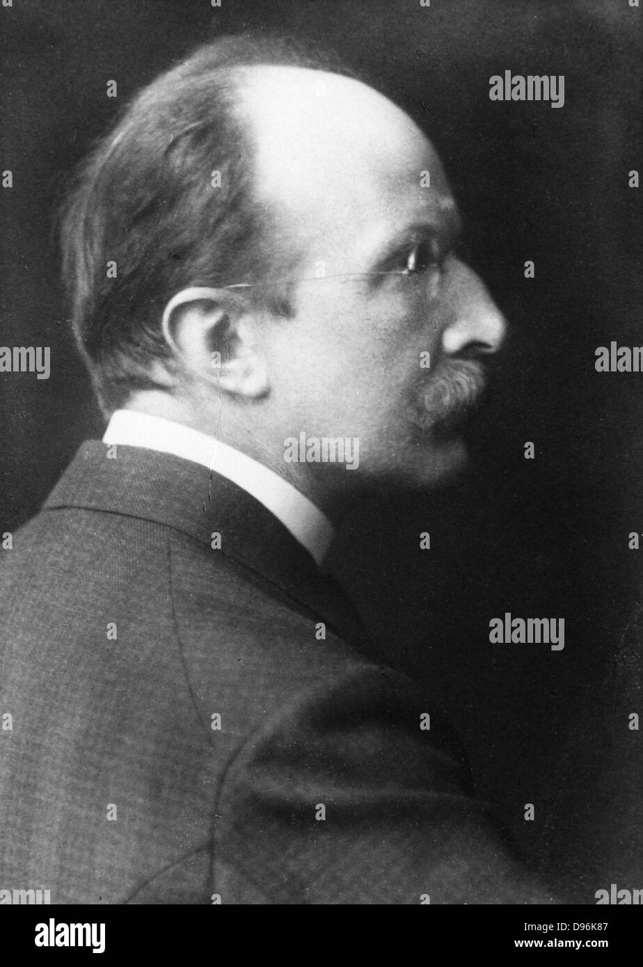 Max Planck (1858-1947) German theoretical physicist. Quantum Theory. Nobel prize for physics, 1918. Stock Photo