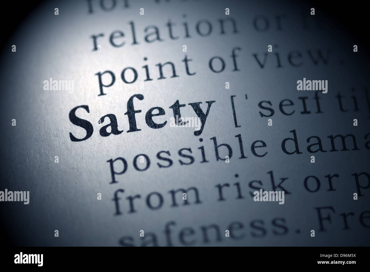 Dictionary definition of the word Safety Stock Photo Alamy