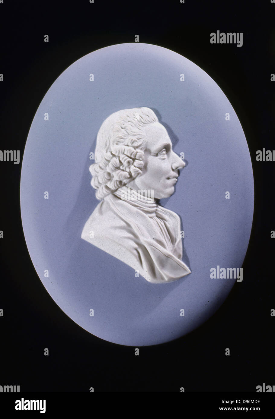 Joseph Priestley (1733-1804) English chemist and Presbyterian minister. From a Wedgwood plaque Stock Photo