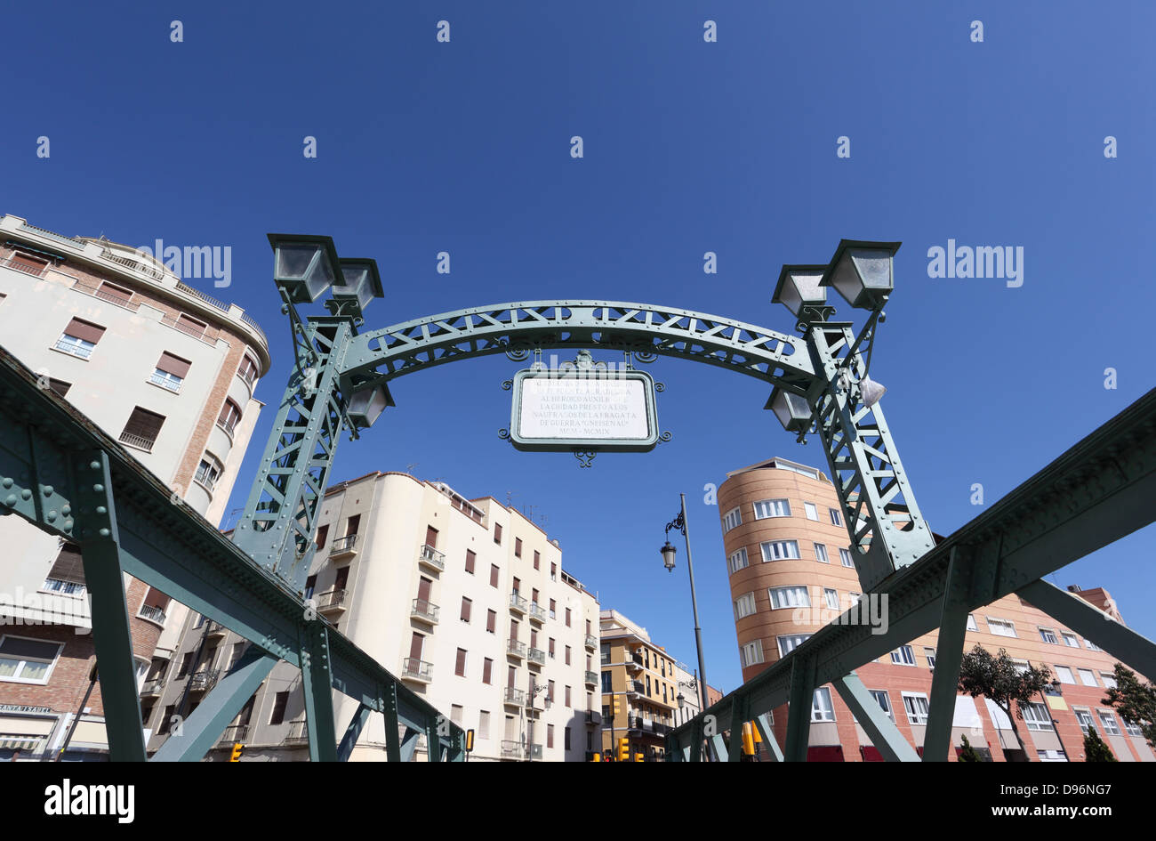 Bridge over the Guadalmedina river in Malaga, Spain Stock Photo
