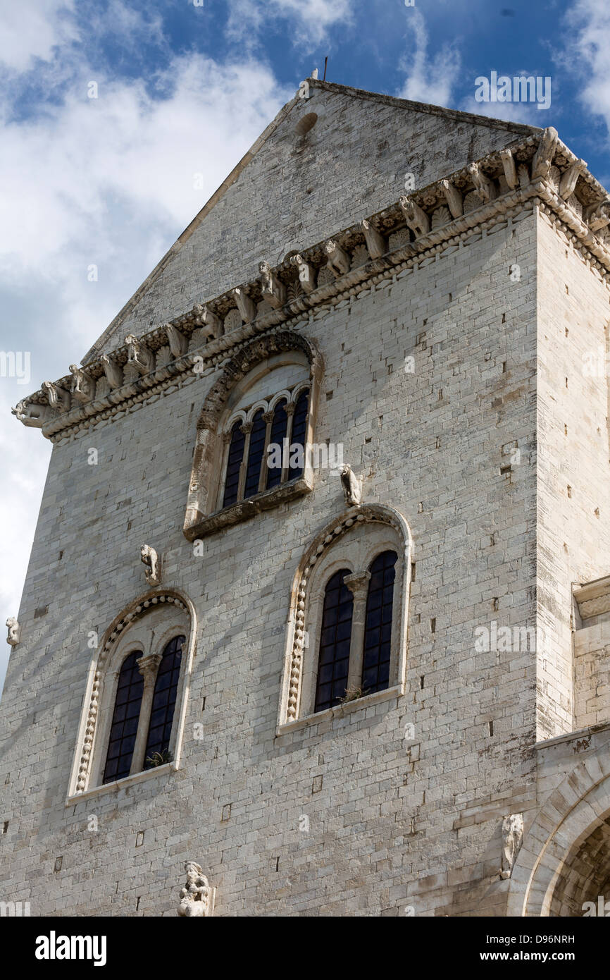 stone carving on transept, Trani cathedral, Apulia, Italy Stock Photo