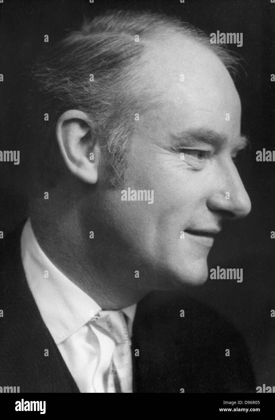 Francis Harry Compton Crick (1916-2004), British microbiologist.  Crick discovered the molecular structure of DNA.  He shared the 1962 Nobel prize for physiology or medicine with James Dewey Watson and Maurice Wilkinson. The citation read 'for further discoveries concerning the molecular structure of nucleic acids and their significance for information transfer in living materials'. Stock Photo