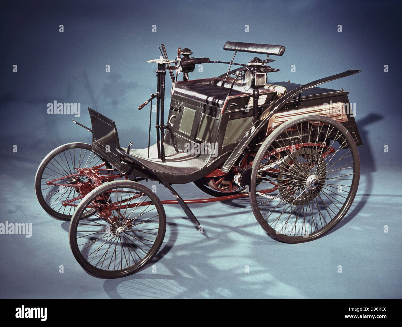 1894 rear-engined Velo Benz car. Credit Ann Ronan/Mercedes GMBH Stock Photo