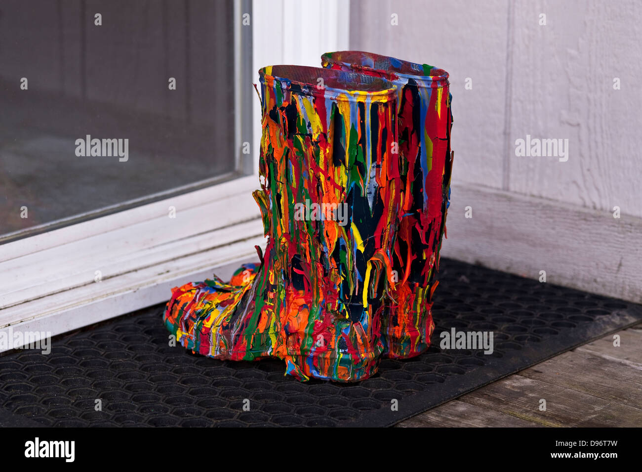 multicolored boots