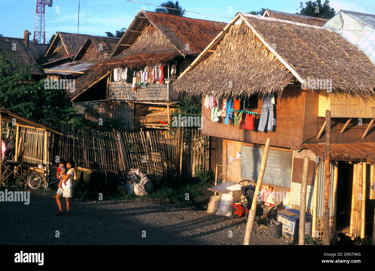 stilt village house kalibo, panay, philippines Stock Photo Alamy