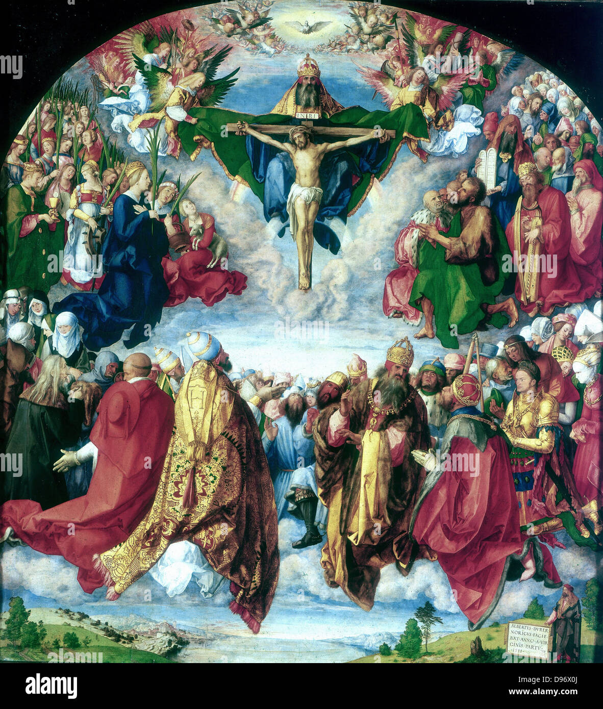 Adoration of the Trinity (1510). Albrecht Durer (1471-1528) German artist. Stock Photo