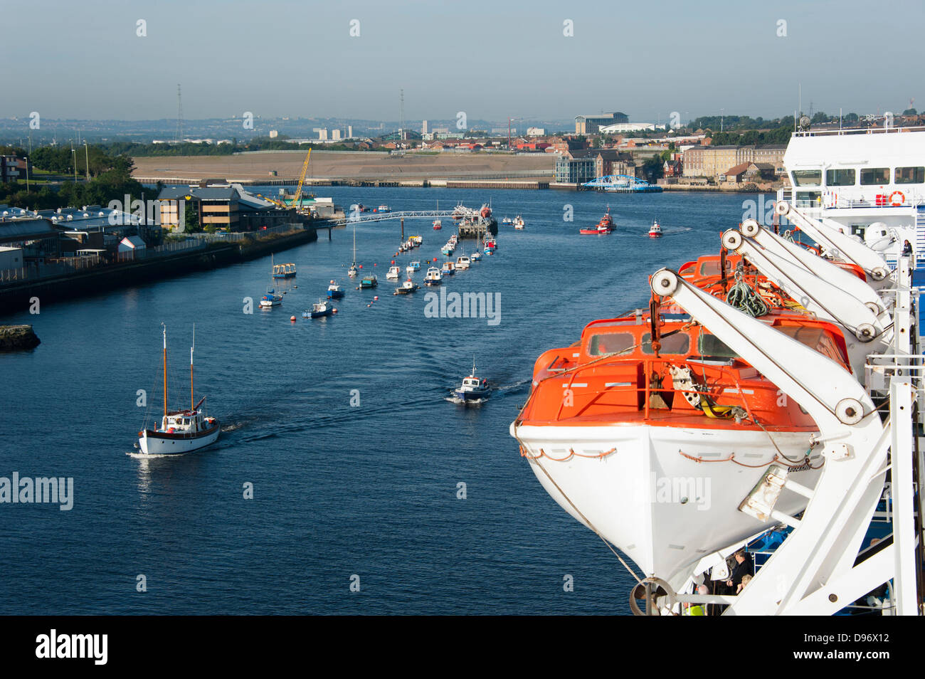 Ferry Boat on river Tyne, South Shields, Newcastle, England, Great Britain, Europe , Faehre auf Fluss Tyne, South Shields, Newca Stock Photo
