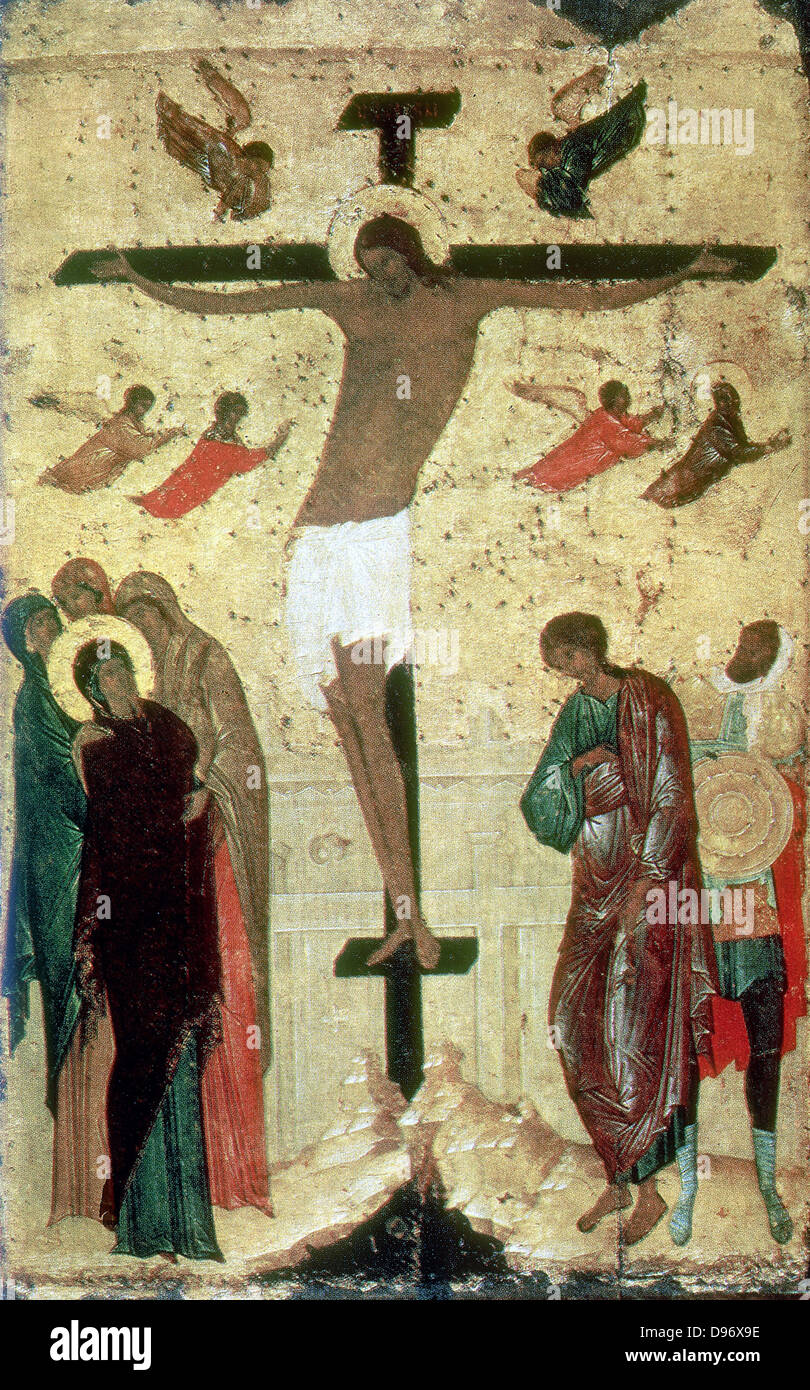 Crucifixion. Dionissii (active 1440-1502). Stock Photo