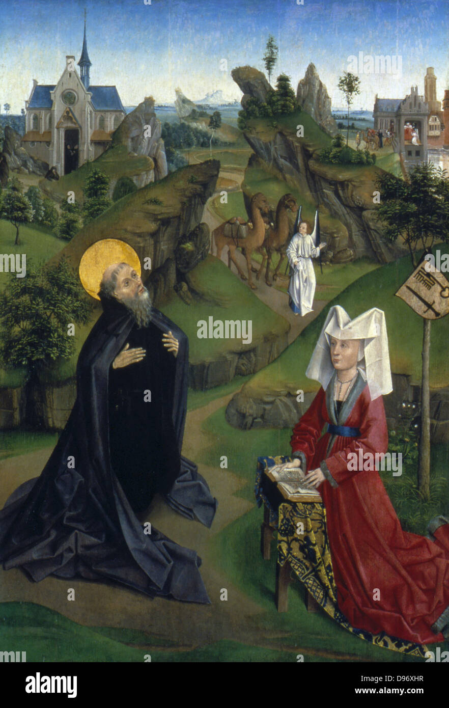 The Legend of St Antony' (of Egypt). Anonymous French. c1450. Stock Photo