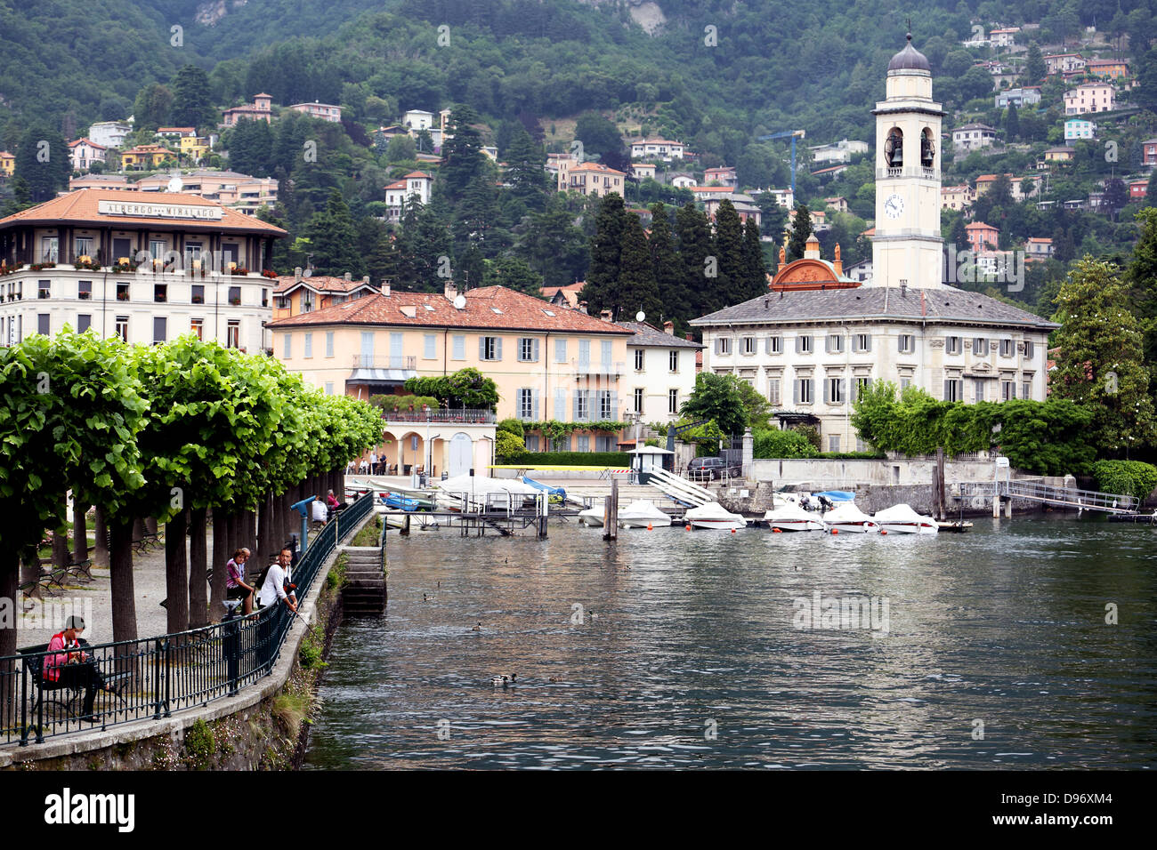 The village of Cernobbio on the shores of Lake Como in northern Italy Stock  Photo - Alamy