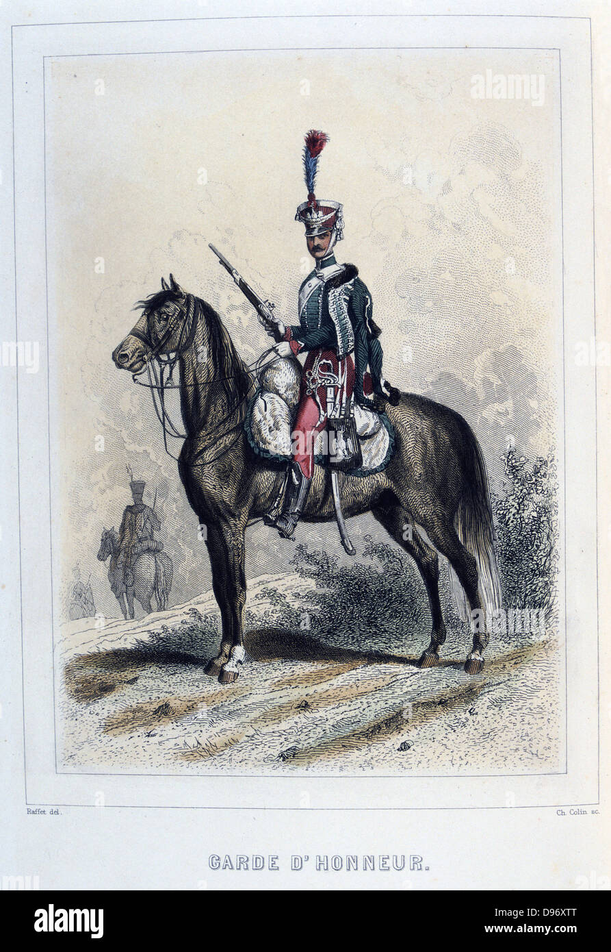 Guiard of Honour. From 'Napoleon 1er et la Garde Imperiale' by Eugene Fieffe, Paris, 1858. Stock Photo