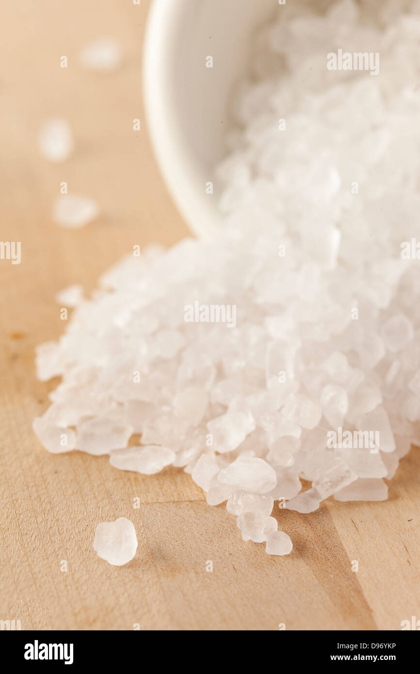 A pile of Pure White Sea salt for cooking Stock Photo Alamy