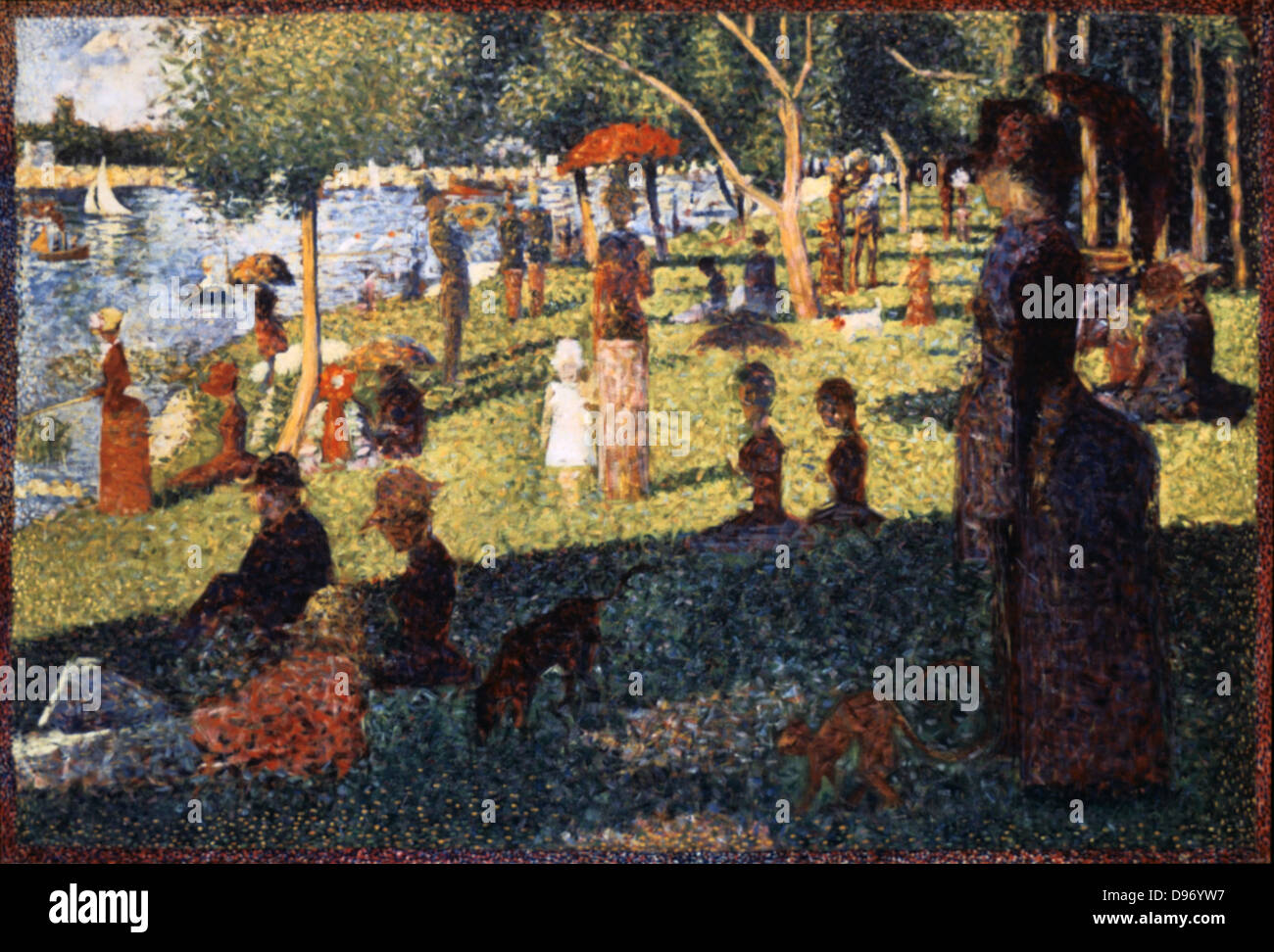 A Sunday Afternoon' 1885: Georges Pierre Seurat (1859-1891) French artist. Stock Photo