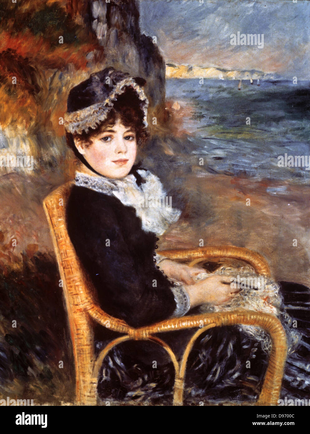 Beside the Sea', 1883: Pierre August Renoir (1841-1919) French painter . Oil on canvas. Stock Photo