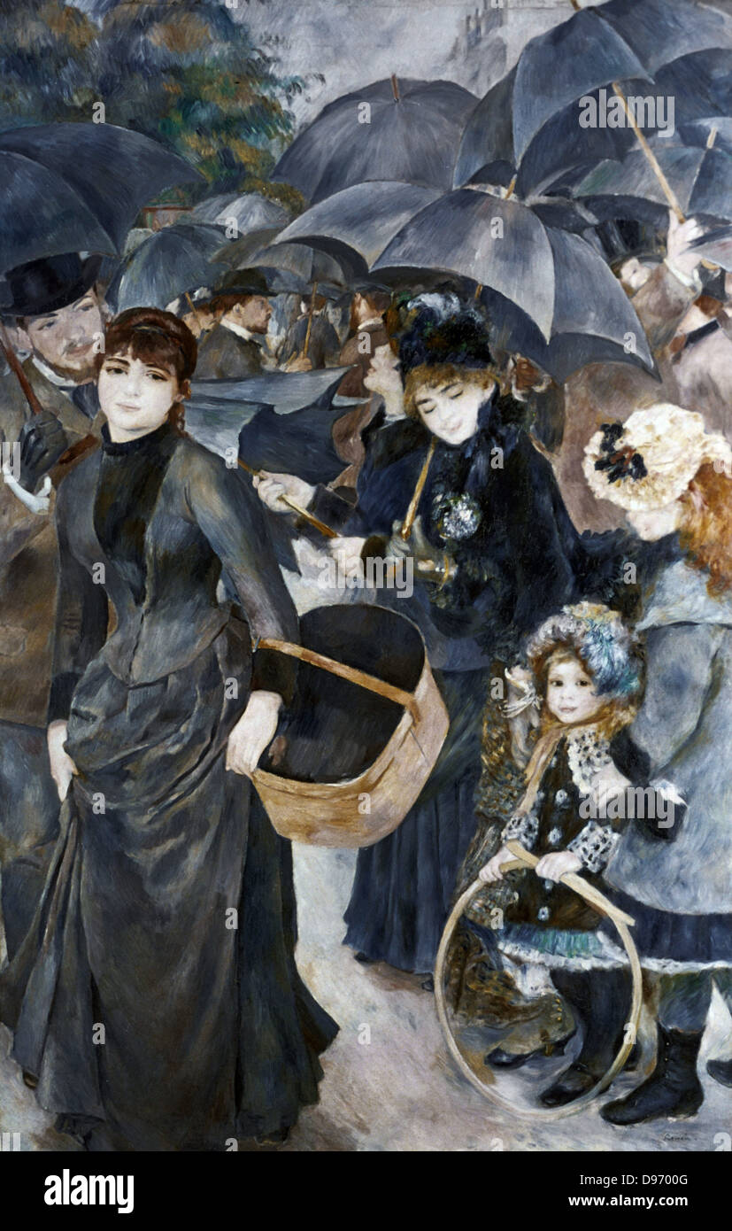 Umbrellas': Pierre August Renoir (1841-1919) French painter . Oil on canvas. Stock Photo