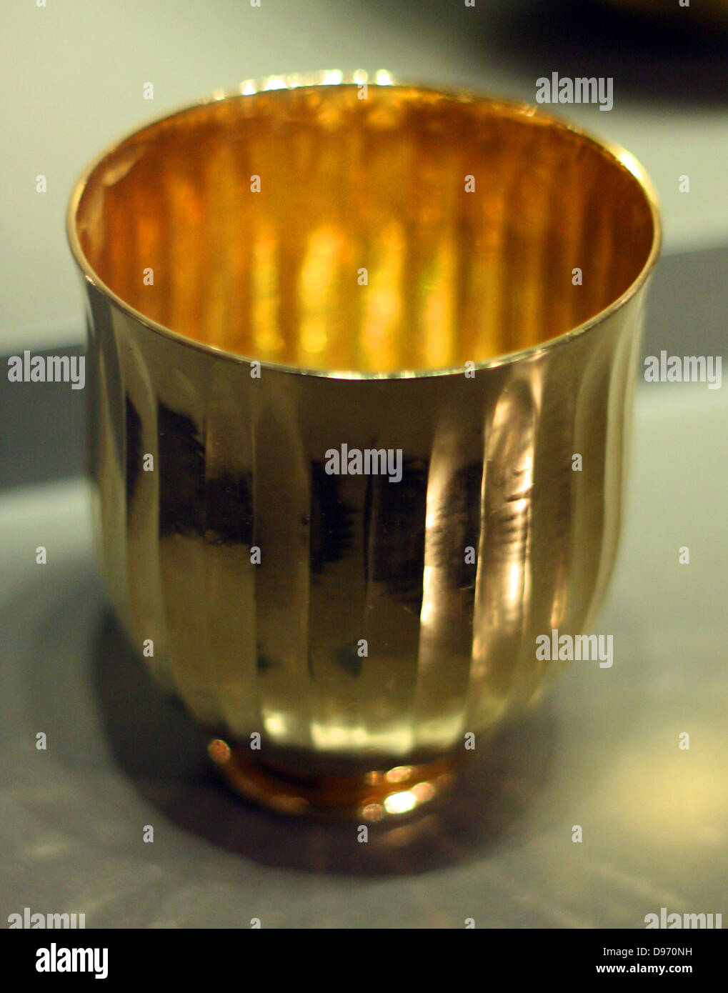 gold beaker 3rd century BC, Greek Stock Photo Alamy