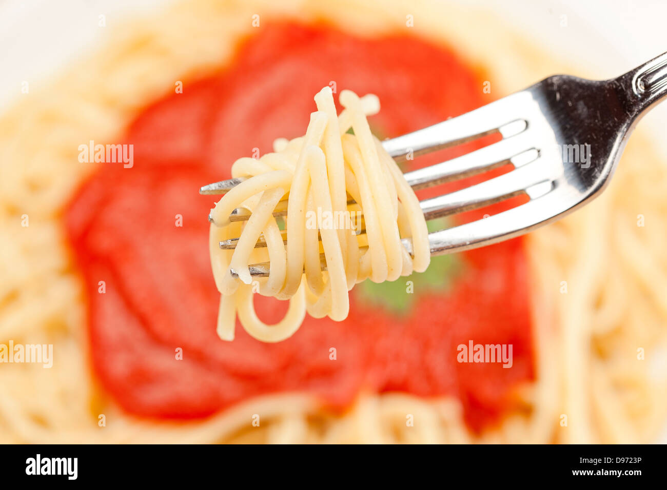 Organic Whole Grain Pasta with tomato sauce Stock Photo Alamy