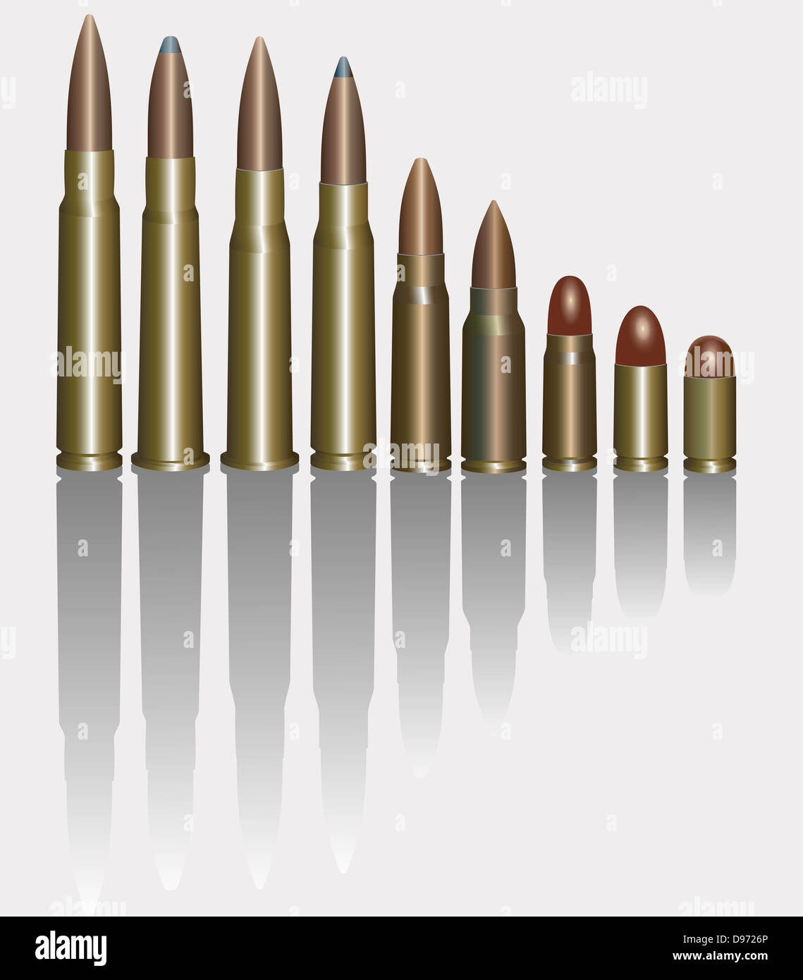 Vector Illustration Of Bullets Stock Photo Alamy