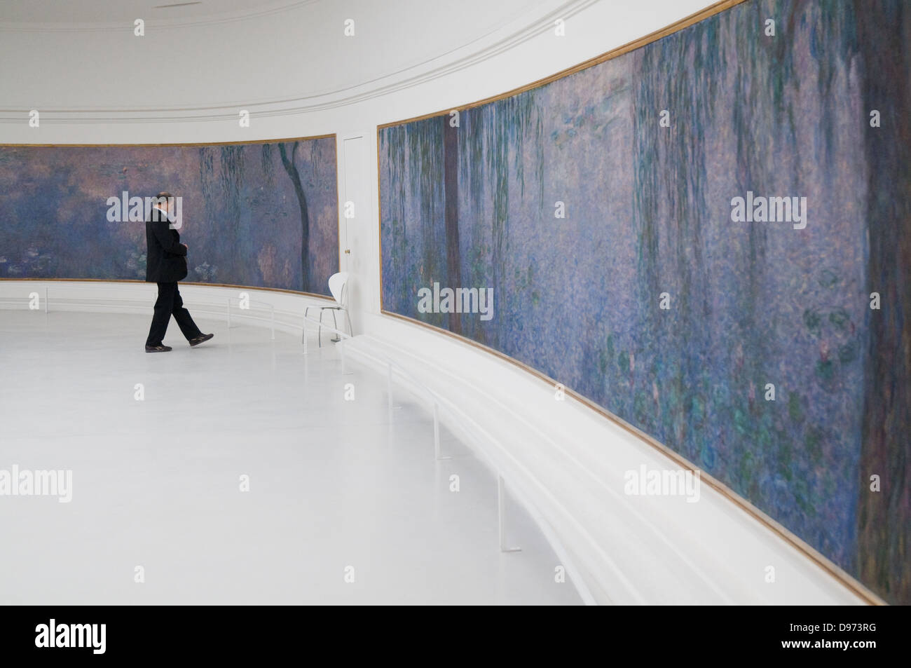 Claude Monet Les Nymphéas XIX - XX th Century Paris Orangerie Museum Stock Photo