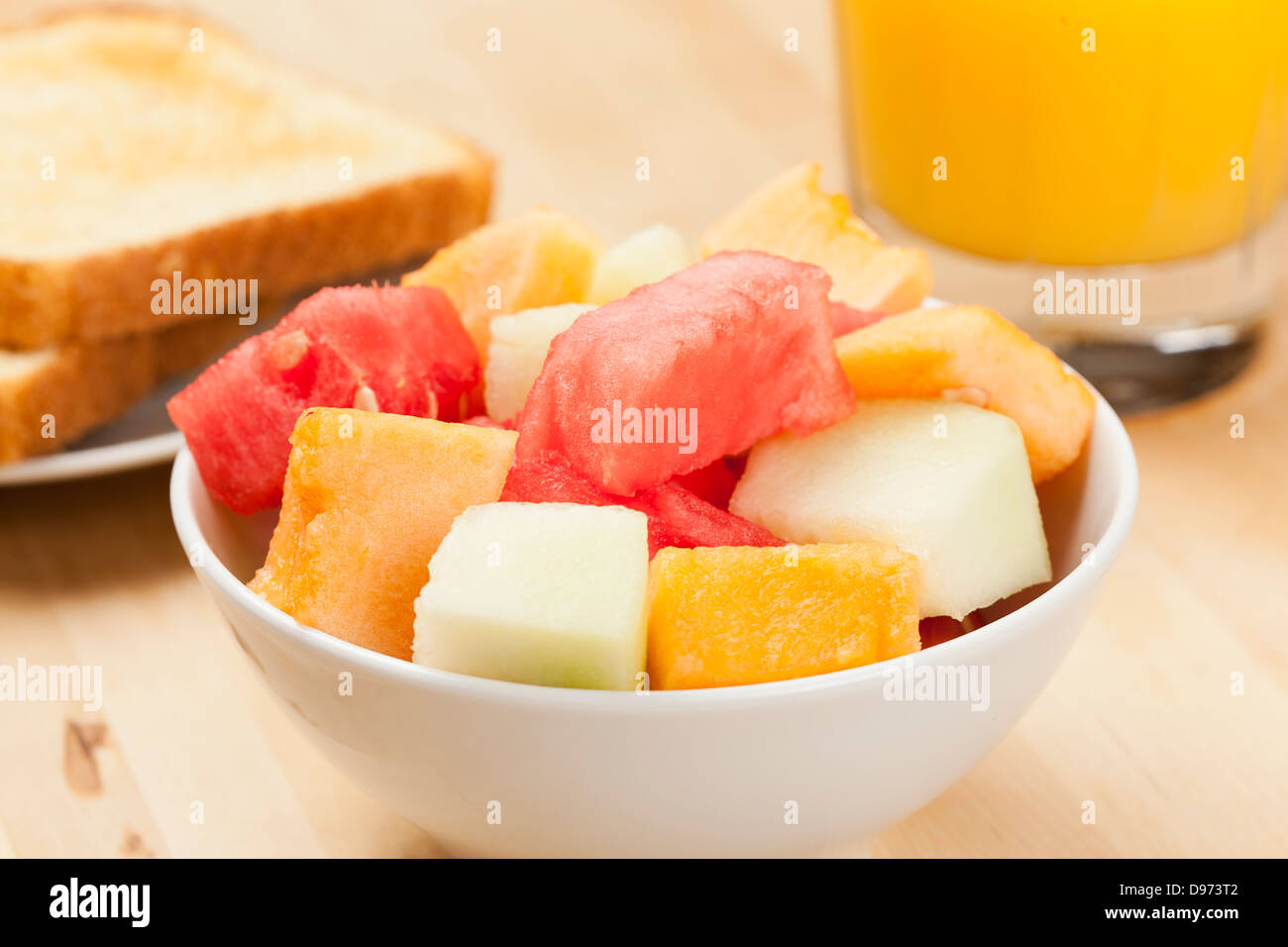 Melon Fruit Cup with watermelon, cantaloupe, and honeydew Stock Photo Alamy