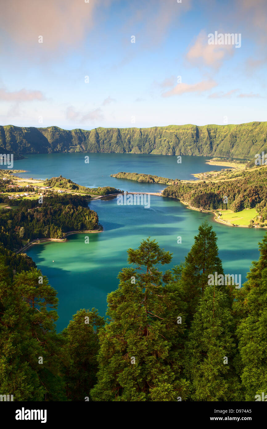 Lagoa Sete Cidades on Azores island Stock Photo
