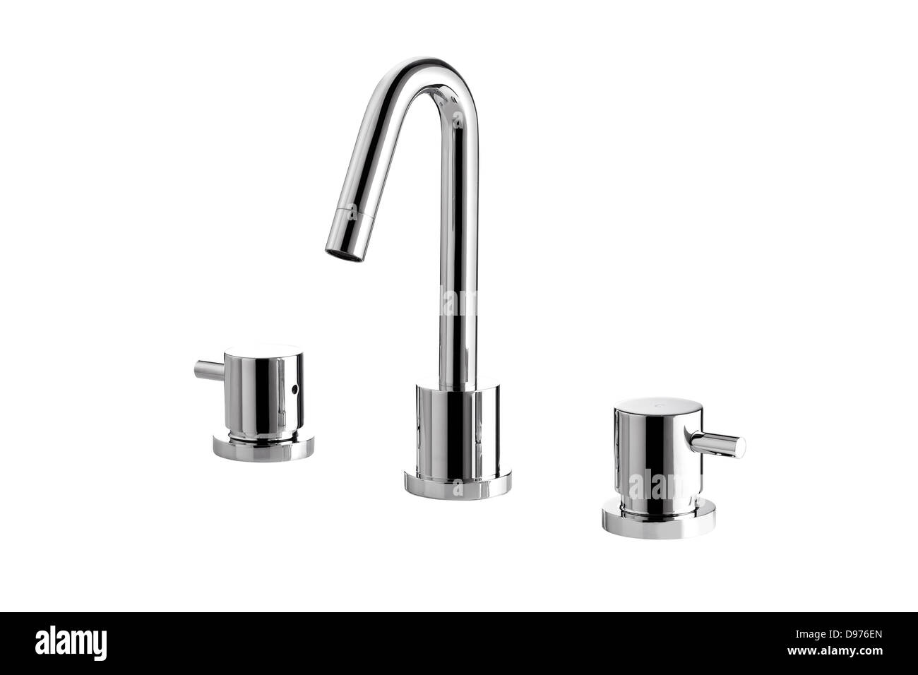 Modern designed of chrome faucet Stock Photo