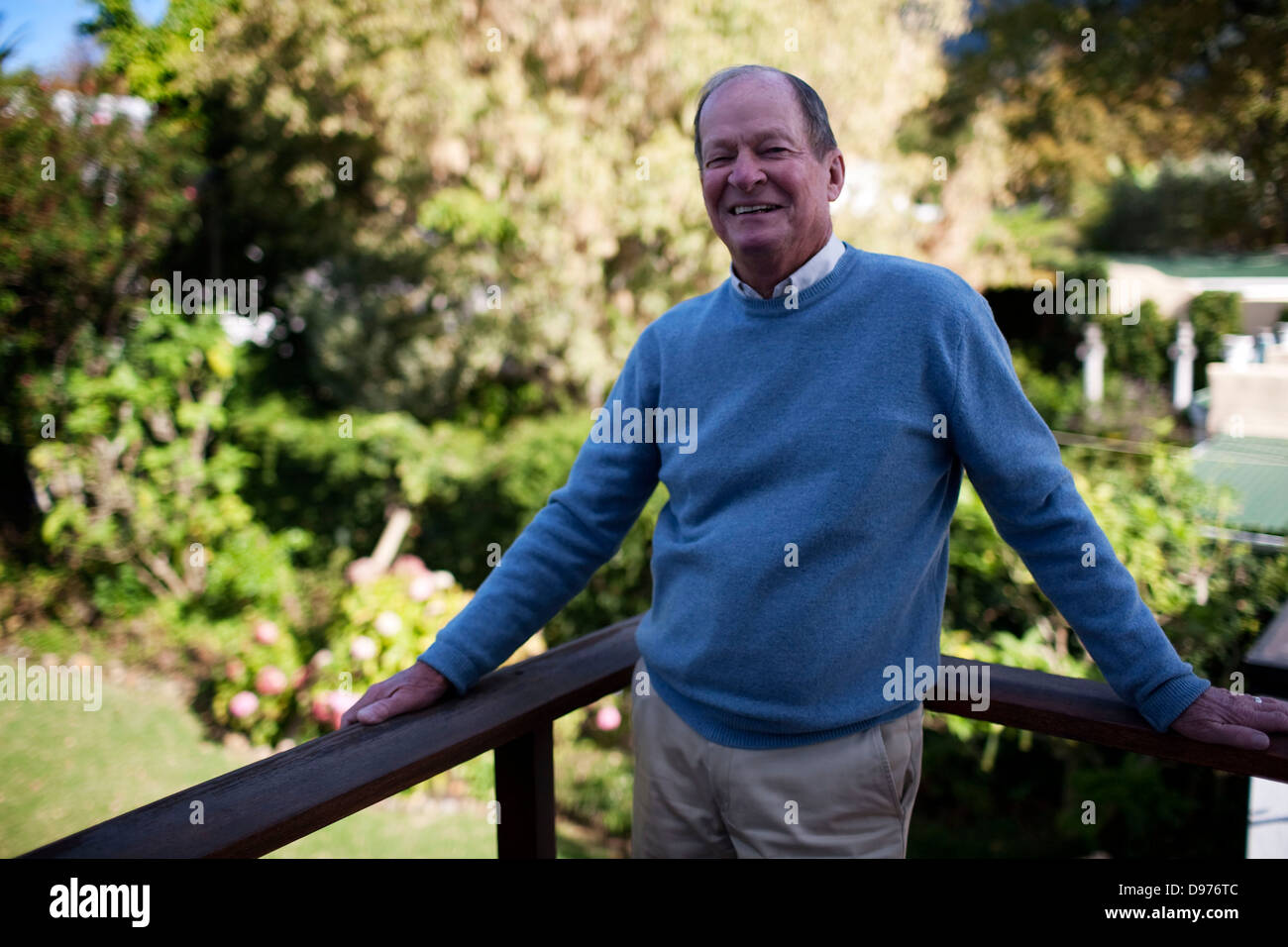 Eric Logan at his home in Newlands, Cape Town, South Africa. He played half back for the Springbok soccer team from the 50s/60s, Stock Photo