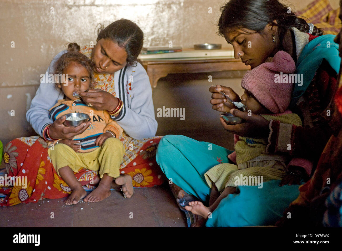 Tackling child malnutrition, Shivpuri District Hospital, Madhya Pradesh, India - Feb 2010 Stock Photo