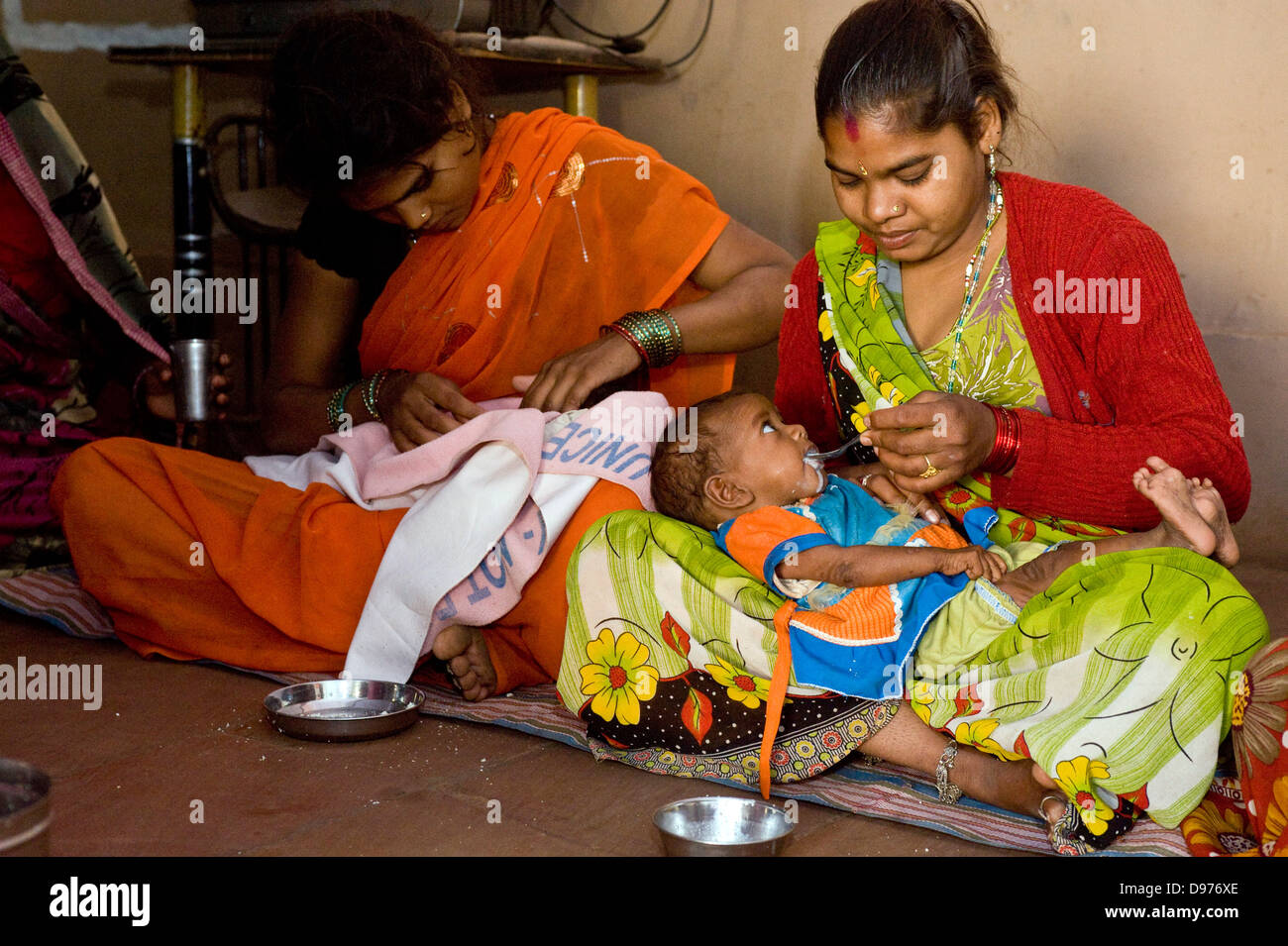 Tackling child malnutrition, Shivpuri District Hospital, Madhya Pradesh, India - Feb 2010 Stock Photo
