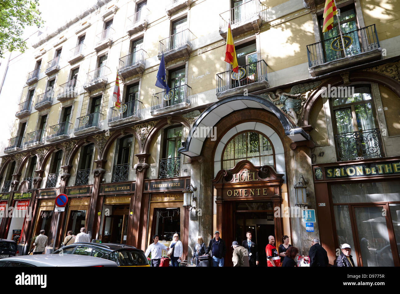 hotel oriente on la rambla barcelona catalonia spain Stock Photo - Alamy