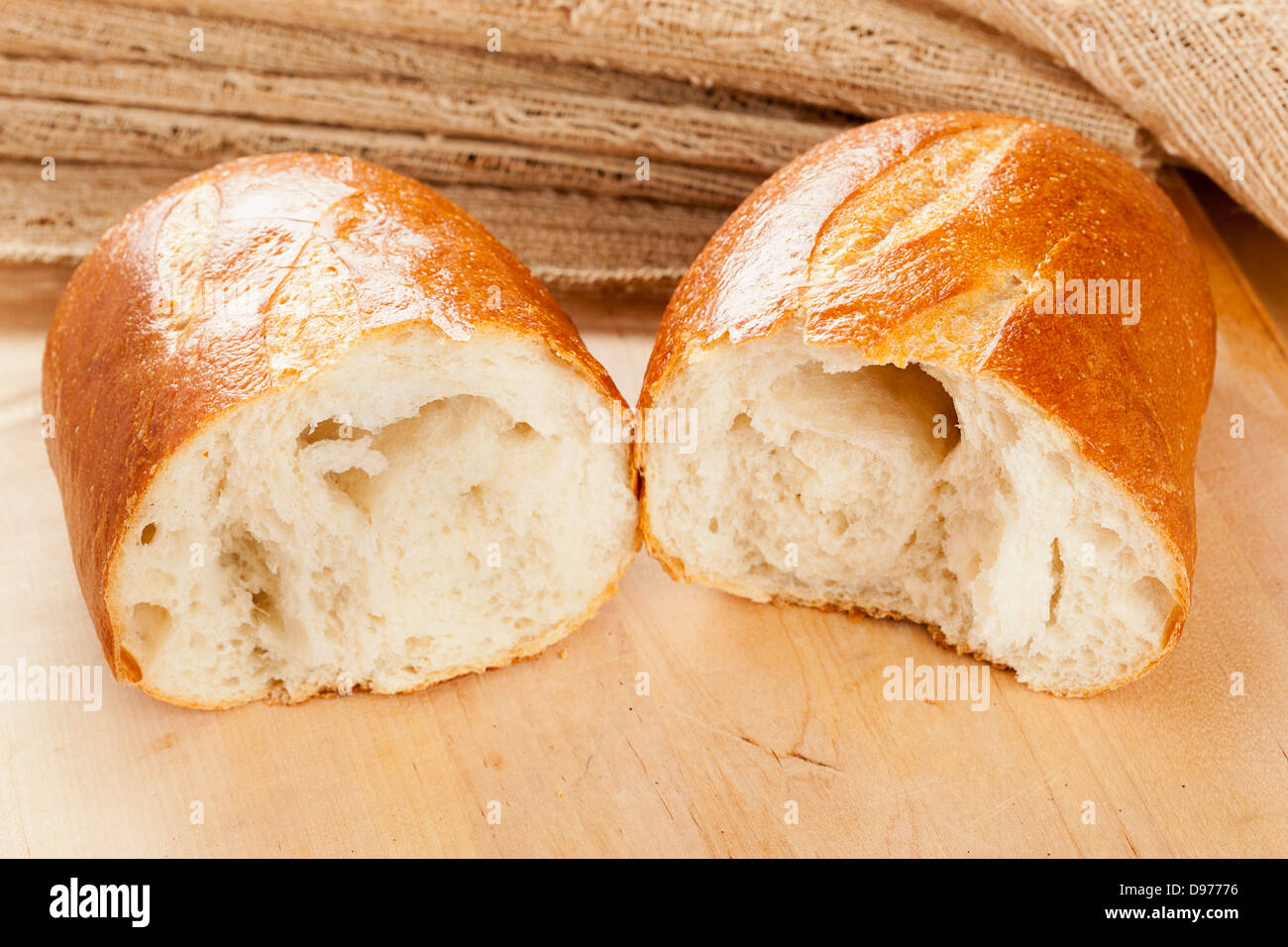 Fresh Organic Sourdough Bread on a background Stock Photo