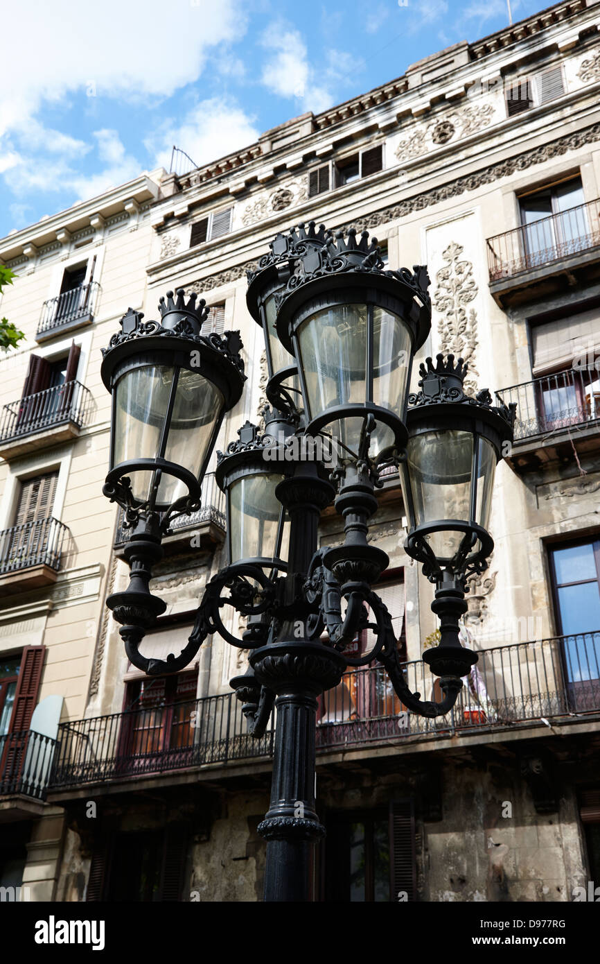 classic cast iron street light outside 25 las ramblas on la rambla dels