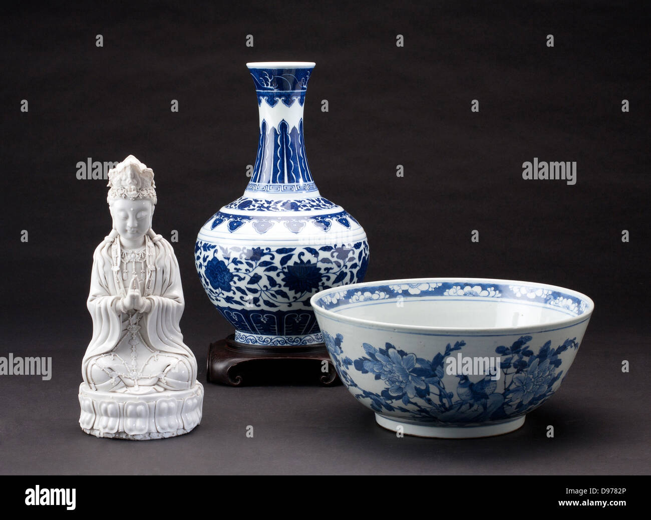 Ancient Chinese porcelains for collectible Stock Photo