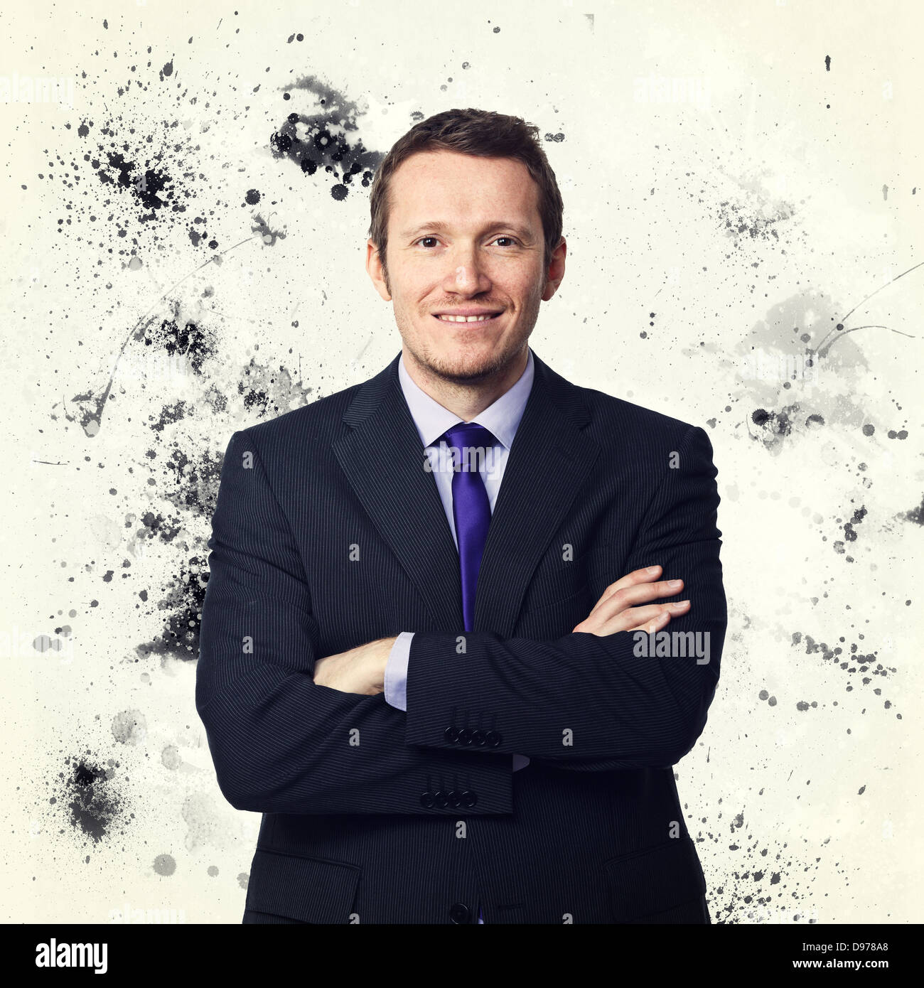 portrait of businessman with crossed arms Stock Photo